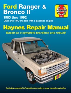Front cover_Ford Ranger And Bronco Ii 1983 Thru 1992 Haynes Repair Manual