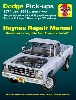 Front cover_Dodge Ramcharger & Trailduster Full-Size Pick-Ups 1974 Thru 1993 Haynes Repair Manual