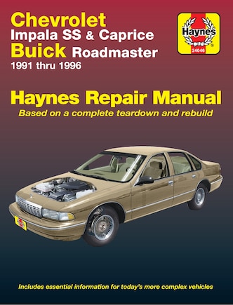 Chevrolet Impala Ss, Caprice & Buick Roadmaster 1991 Thru 1996 Haynes Repair Manual