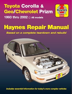 Front cover_Toyota Corolla & Geo/chevrolet Prizm 1993 Thru 2002 Haynes Repair Manual