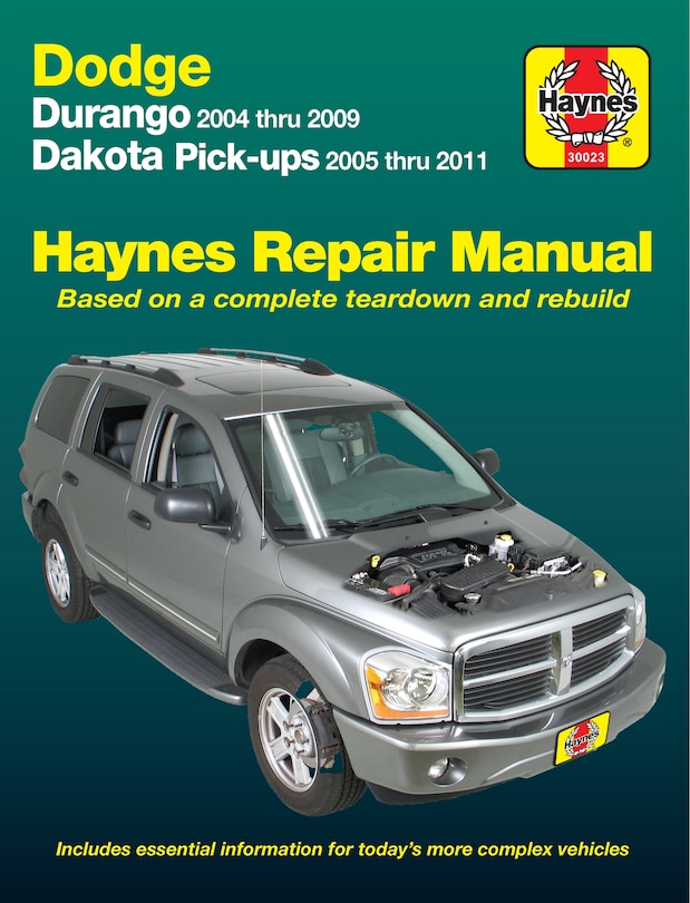Front cover_Durango 2004 Thru 2009 Dakota Pick-ups 2005 Thru 2011 Haynes Repair Manual