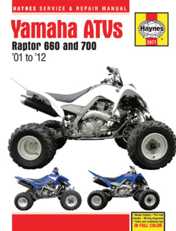 Yamaha Atvs Raptor 660 And 700: '01 To '12