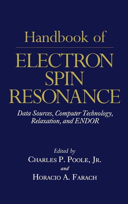 Front cover_Handbook Of Electron Spin Resonance
