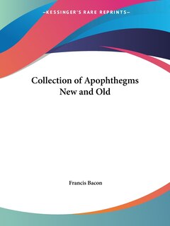 Front cover_Collection of Apophthegms New and Old