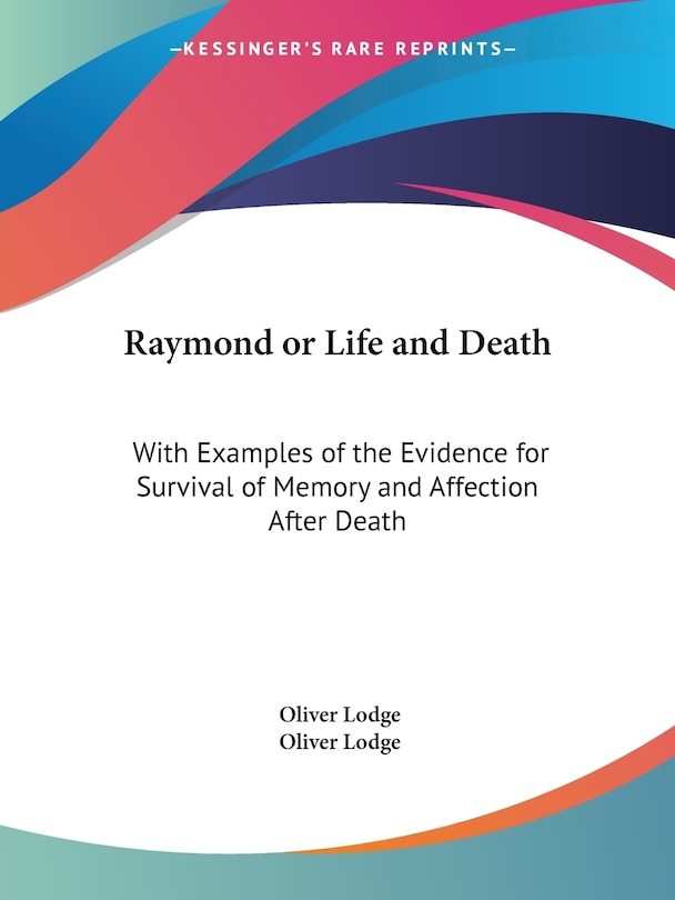 Front cover_Raymond or Life and Death