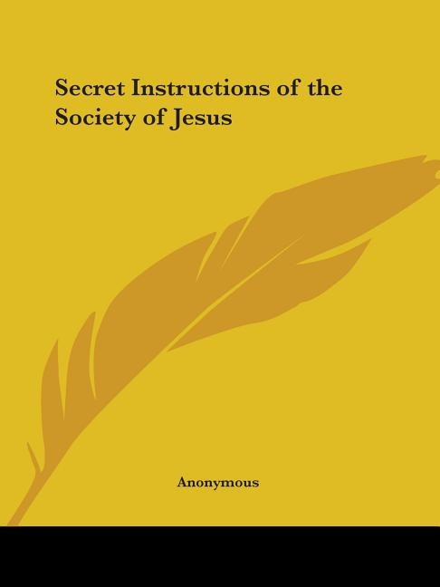 Couverture_Secret Instructions of the Society of Jesus