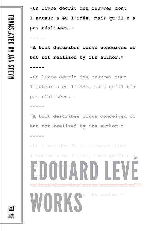 Couverture_Edouard Leve: Works