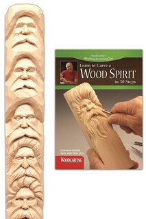 Front cover_Wood Spirit Study Stick Kit (Learn to Carve Faces with Harold Enlow)