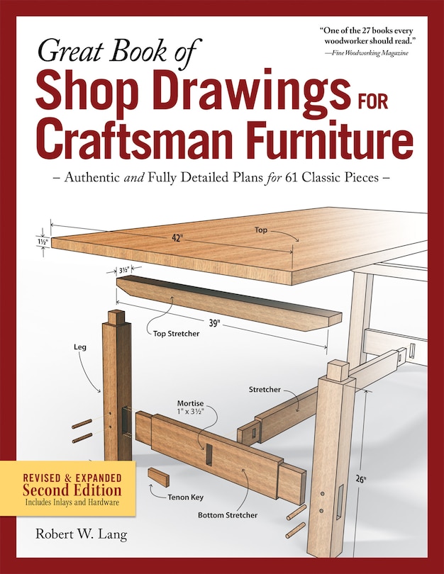 Front cover_Great Book Of Shop Drawings For Craftsman Furniture, Revised & Expanded Second Edition