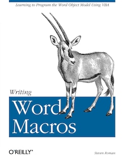 Front cover_Writing Word Macros