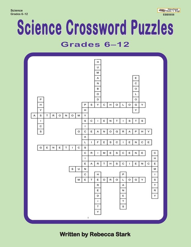 Front cover_Science Crossword Puzzles Grades 6?12