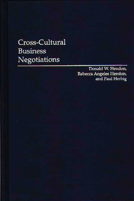 Front cover_Cross-cultural Business Negotiations