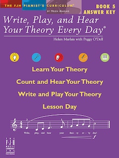 Front cover_Write, Play, and Hear Your Theory Every Day, Answer Key, Book 5