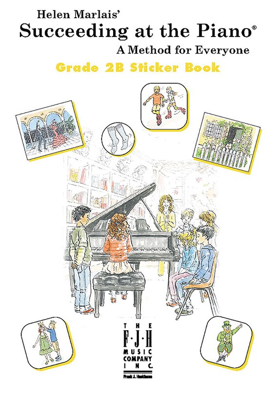 Front cover_Succeeding at the Piano, Sticker Book - Grade 2B