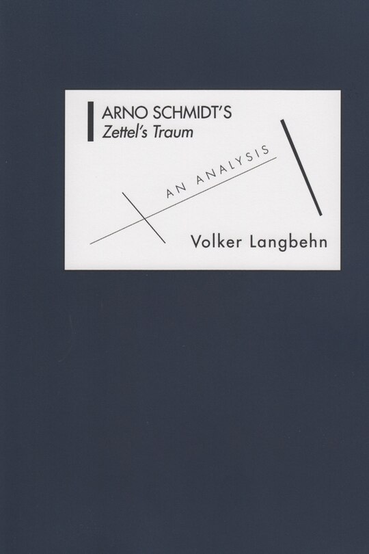 Front cover_Arno Schmidt's <I>Zettel's Traum</I>