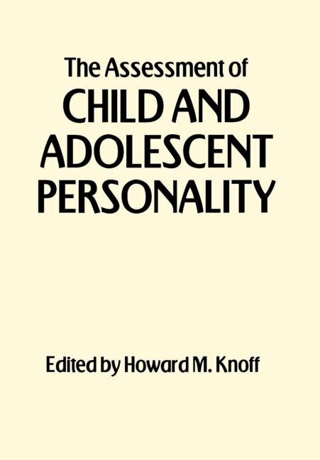 Couverture_The Assessment of Child and Adolescent Personality