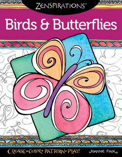 Front cover_Zenspirations Coloring Book Birds & Butterflies