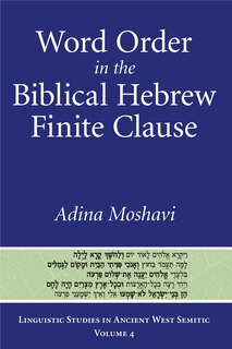 Couverture_Word Order in the Biblical Hebrew Finite Clause