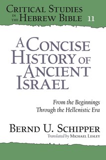 Front cover_A Concise History of Ancient Israel