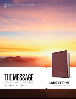 Front cover_The Message Large Print (leather-look, Burgundy)