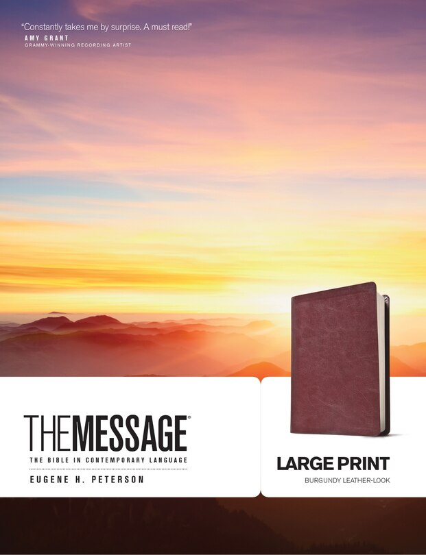 Front cover_The Message Large Print (leather-look, Burgundy)