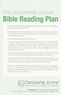 Front cover_The Discipleship Journal Bible Reading Plan 25-pack