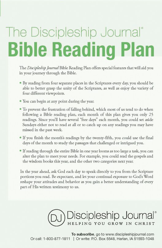 Front cover_The Discipleship Journal Bible Reading Plan 25-pack