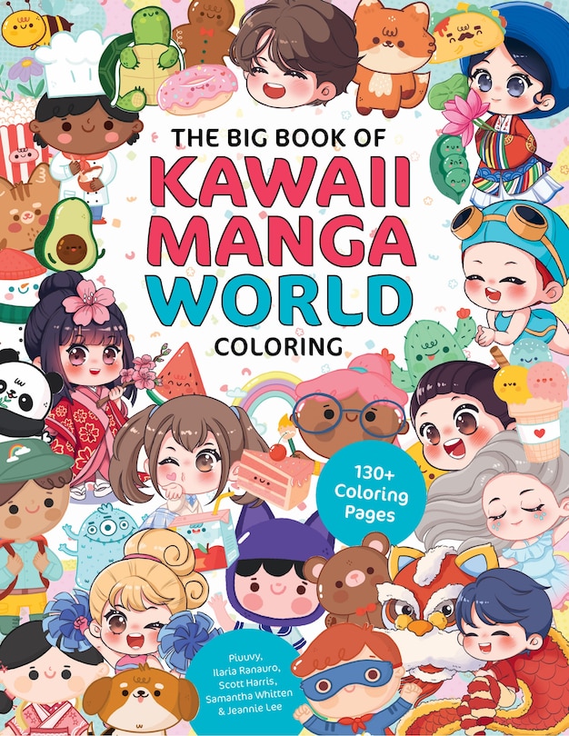 Front cover_The Big Book of Kawaii Manga World Coloring