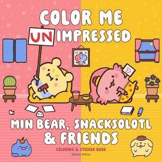 Couverture_Min Bear, Snacksolotl & Friends Coloring & Sticker Book