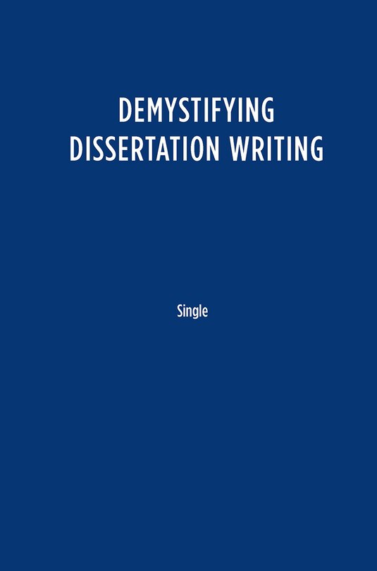 Front cover_Demystifying Dissertation Writing