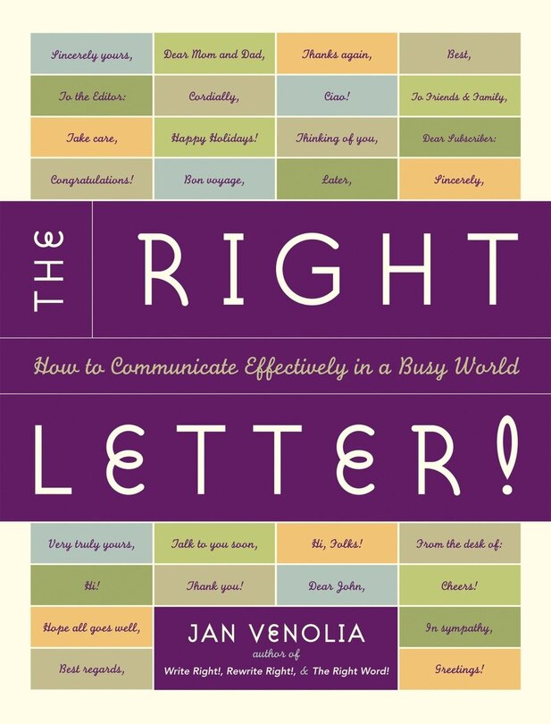 Front cover_The Right Letter