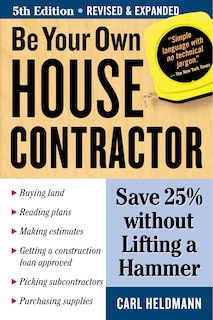 Front cover_Be Your Own House Contractor