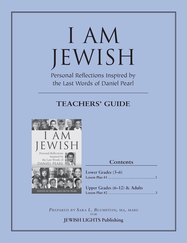 Couverture_I Am Jewish Teacher's Guide
