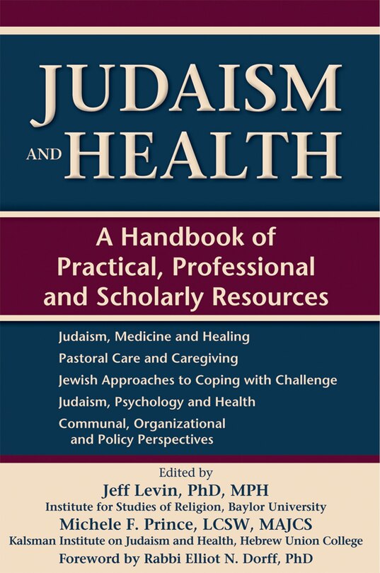 Front cover_Judaism And Health