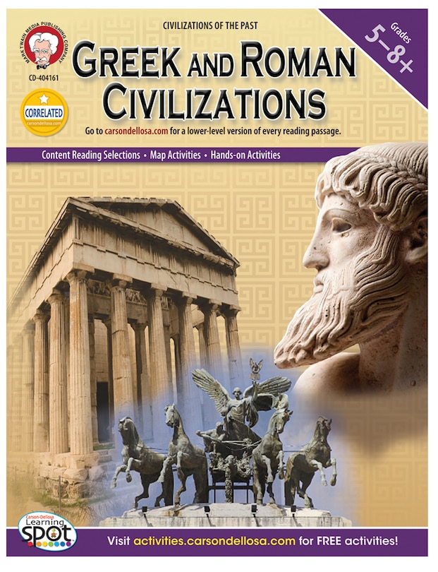 Front cover_Greek and Roman Civilizations, Grades 5 - 8