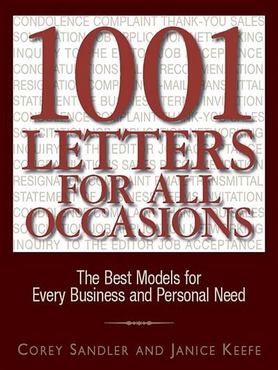 Couverture_1001 Letters For All Occasions