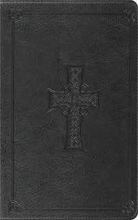 Front cover_ESV Thinline Bible (TruTone, Charcoal, Celtic Cross Design)