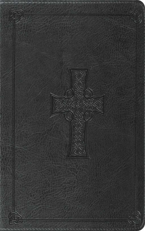 Front cover_ESV Thinline Bible (TruTone, Charcoal, Celtic Cross Design)