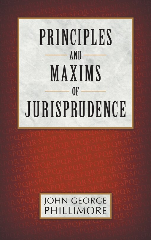 Front cover_Principles and Maxims of Jurisprudence