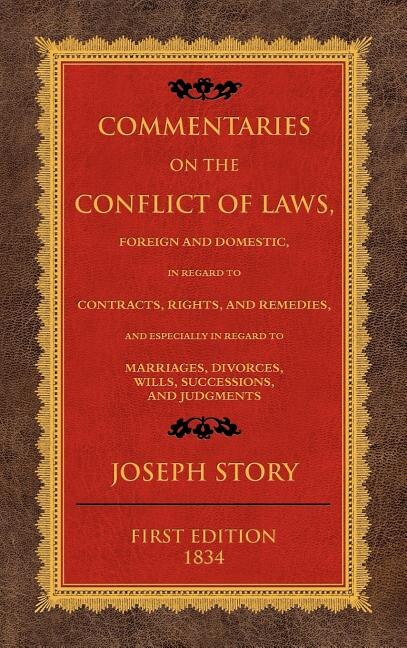 Couverture_Commentaries on the Conflict of Laws
