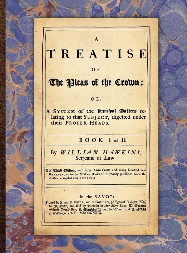 Front cover_A Treatise of the Pleas of the Crown