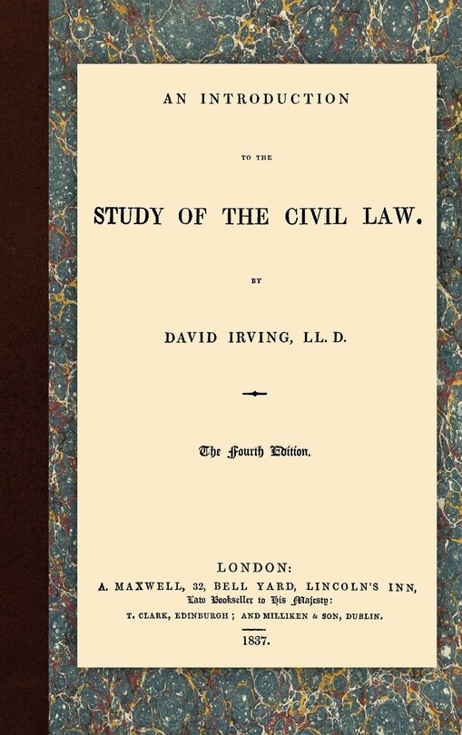 Front cover_An Introduction to the Study of the Civil Law