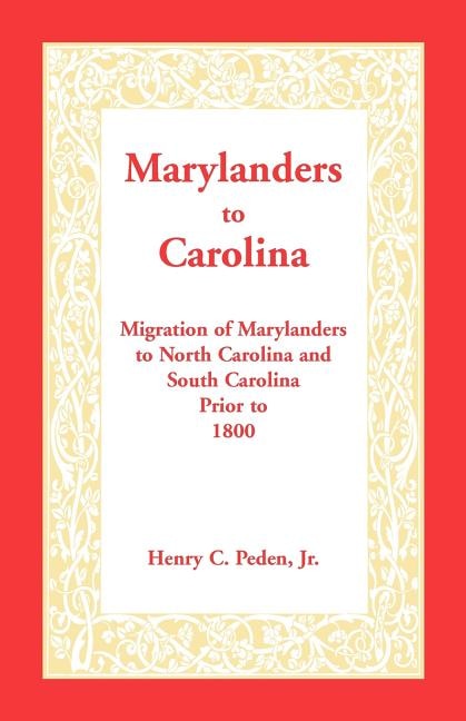 Front cover_Marylanders to Carolina