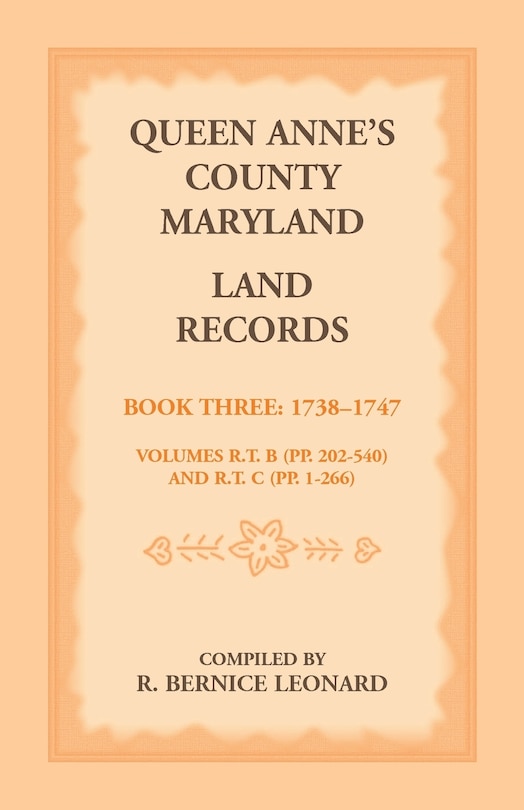 Front cover_Queen Anne's County, Maryland Land Records, Book 3