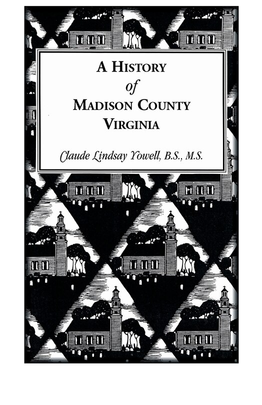 Front cover_A History of Madison County, Virginia