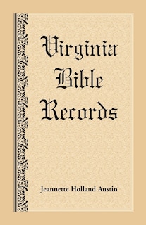 Front cover_Virginia Bible Records