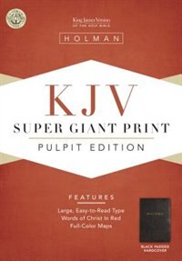 Kjv Pulpit Bible ( Black Padded Hardcover ): Super Giant Print - Padded Cloth