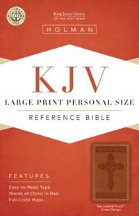 KJV LARGE PRINT PERSONAL SIZE REFERENCE BIBLE, BROWN LEATHERTOUCH