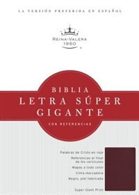 RVR 1960 BIBLIA LETRA S?PER GIGANTE, BORGO?A IMITACI?N PIEL
