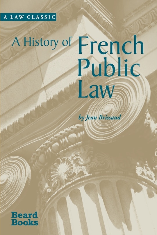 Front cover_A History Of French Public Law